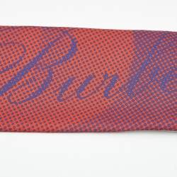 Pre Owned Burberry Red Rose Silk Skinny Bandeau