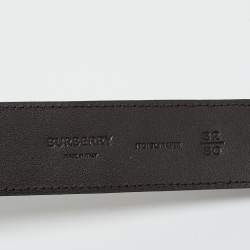 مملوكة مسبقًا حزام بربري إبزم TB جلد منقوش كروك بلون بني 80 سم