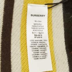 Pre Owned Burberry Multicolor Checkerboard Football Cashmere Scarf