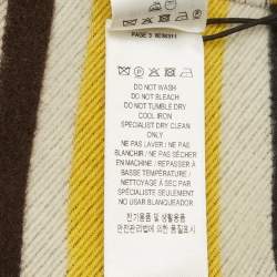 Pre Owned Burberry Multicolor Checkerboard Football Cashmere Scarf