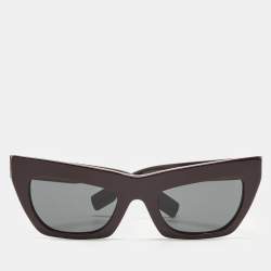 مملوكة مسبقًا Burberry Burgundy/Grey B 4405 Frame Cat Eye Sunglasses