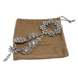 مملوكة مسبقًا Burberry Silver Tone Daisy Wreath Crystal Brooch