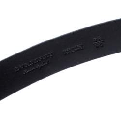 مملوكة مسبقًا Burberry Blue Leather Alex Buckle Belt 90CM