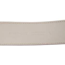 Pre Owned حزام بربري حلقة D مزدوجة جلد عنابي 120 سم