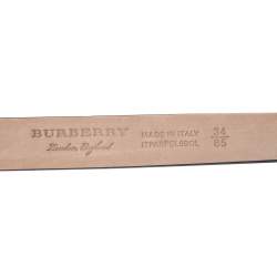 مملوكة مسبقًا Burberry Blue Leather Reese Slim Belt 85CM