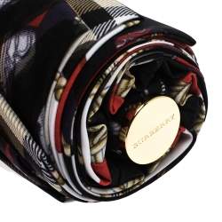 Pre Owned مظلة بربري ترغالفار نايلون متعدد الألوان