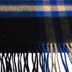 Pre Owned وشاح بربري كشمير كاروهات ذا كلاسيك كوبالت فاتح