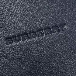 Pre Owned Burberry Blue/Black Leather Ladybug Coin Purse