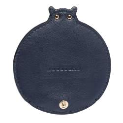 Pre Owned Burberry Blue/Black Leather Ladybug Coin Purse