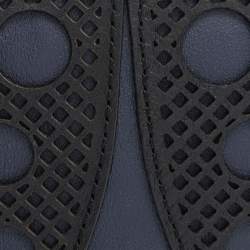 Pre Owned Burberry Blue/Black Leather Ladybug Coin Purse