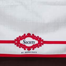 Burberry White Archive Society Print Silk Square Scarf