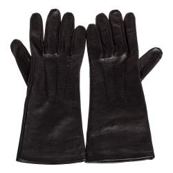 Burberry Black Leather Short Gloves Burberry | TLC