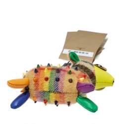 Pre Owned دلاية حقيبة / ميدالية مفاتيح بربري خروف ويندي مرصعة كشمير متعدد الألوان 