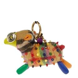 Pre Owned دلاية حقيبة / ميدالية مفاتيح بربري خروف ويندي مرصعة كشمير متعدد الألوان 