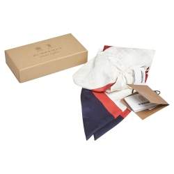 Burberry Navy Archive Society Print Silk Chignon