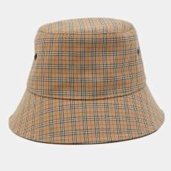 Burberry Beige Micro Check Bucket Hat S