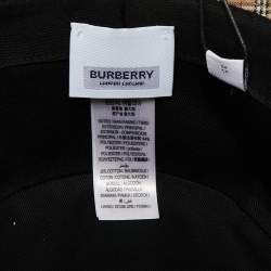 Burberry Beige Micro Check Bucket Hat S