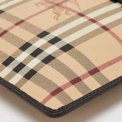 Burberry Beige Haymarket Check Coated Canvas Tablet Sleeve 