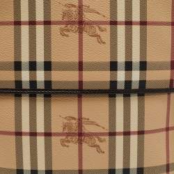 Burberry Beige Haymarket Check Coated Canvas Tablet Sleeve 