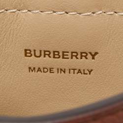 Pre Owned Burberry Brown Leather Anne Phone Pouch with Strap