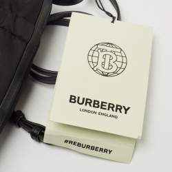 Burberry Black Nylon Water Bottle Holder Strap Pouch
