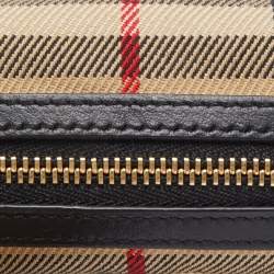 Burberry Beige/Black 1983 Knight Check Canvas and Leather Barrel Bag Charm
