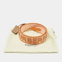 Burberry Peach Logo Canvas Shoulder Bag Strap