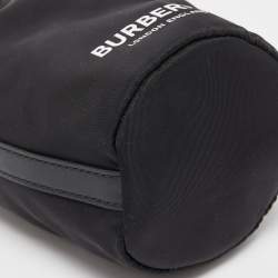 Pre Owned Burberry Black Nylon Logo Water Bottle Holder