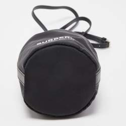 Pre Owned Burberry Black Nylon Logo Water Bottle Holder
