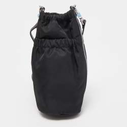 Pre Owned Burberry Black Nylon Logo Water Bottle Holder