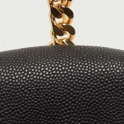 Pre Owned Burberry Black Grained Leather Earphone Case Charm