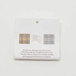 Pre Owned Burberry Black Grained Leather Earphone Case Charm