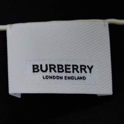 مملوكة مسبقًا Burberry Black Horseferry inverse Printed Silk Square Scarf