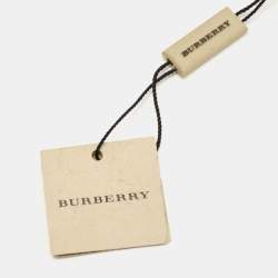 Pre Owned Burberry Gun Metal Leather Embellished Seabrook15 Skinny Belt 80CM