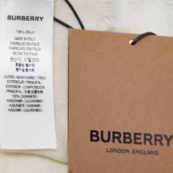 Pre Owned Burberry Opal Green Monkey Print Cashmere Stole