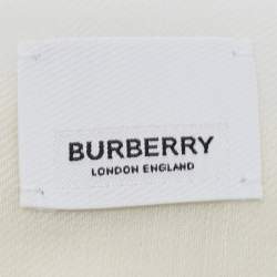 Pre Owned Burberry Opal Green Monkey Print Cashmere Stole