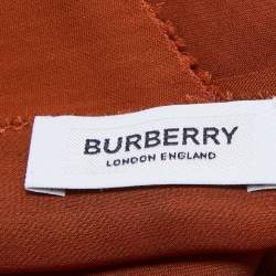 Pre Owned Burberry Brown Giant Checked Silk Chiffon Scarf