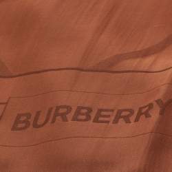 Burberry Brown Giant Checked Silk Chiffon Scarf