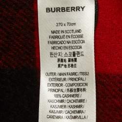 Pre Owned Burberry Beige Giant Check Cashmere Oversized Scarf