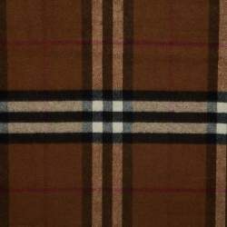 Pre Owned Burberry Beige Giant Check Cashmere Oversized Scarf