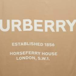 Burberry Beige Printed Silk Square Scarf
