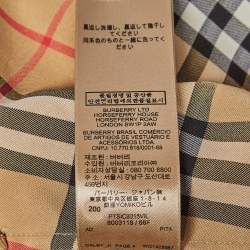 Pre Owned Burberry Brown Large Dalby Nylon Crop Top L