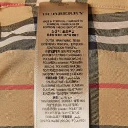 Pre Owned Burberry Brown Large Dalby Nylon Crop Top L