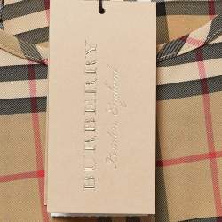 Pre Owned Burberry Brown Large Dalby Nylon Crop Top L