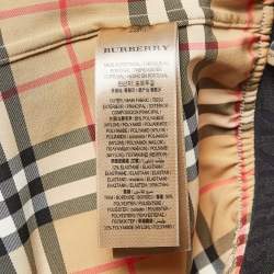 Pre Owned Burberry Belvoir Logo Vintage Check Jersey Leggings M