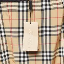 Pre Owned Burberry Belvoir Logo Vintage Check Jersey Leggings M