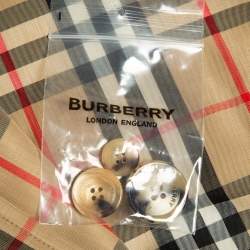 Burberry Beige Kempton Check Synthetic Trench Coat S