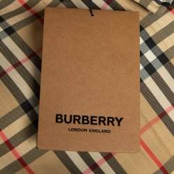 Burberry Beige Kempton Check Synthetic Trench Coat S