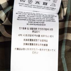 Burberry Beige Kempton Check Synthetic Trench Coat S