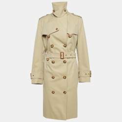 Pre Owned Burberry Honey Brown Cotton Islington Trench Coat XL